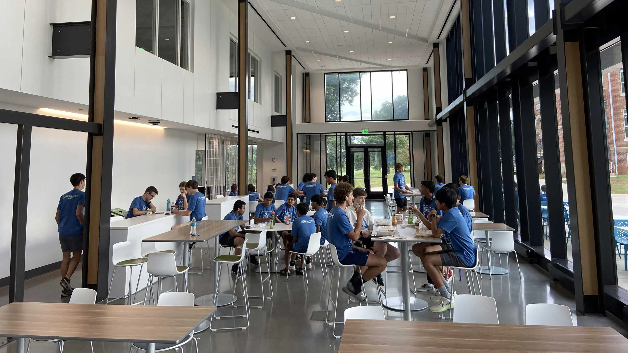 Students in dining hall